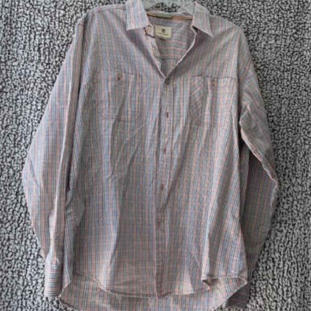 LIFE KHAKI Plaid Long Sleeve Button Down Shirt
